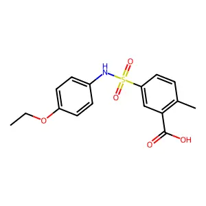 5-[(4-Ethoxyphenyl)sulfamoyl]-2-methylbenzoic acid structure