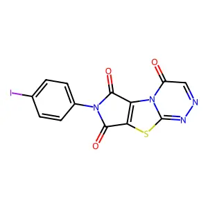 2-(4-Iodophenyl)pyrrolo[3,4][1,3]thiazolo[1,4-b][1,2,4]triazine-1,3,8-trione structure