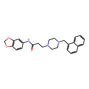 N-(1,3-benzodioxol-5-yl)-3-[4-(naphthalen-1-ylmethyl)piperazin-1-yl]propanamide structure