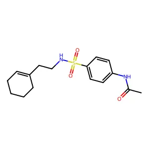 N-(4-{[2-(cyclohex-1-en-1-yl)ethyl]sulfamoyl}phenyl)acetamide structure