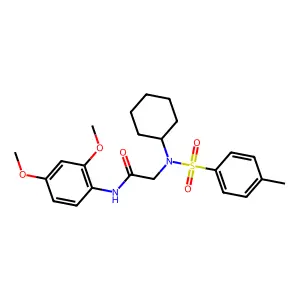 2-[cyclohexyl-(4-methylphenyl)sulfonylamino]-N-(2,4-dimethoxyphenyl)acetamide structure
