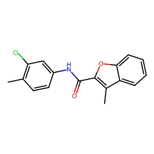 N-(3-chloro-4-methylphenyl)-3-methyl-1-benzofuran-2-carboxamide structure
