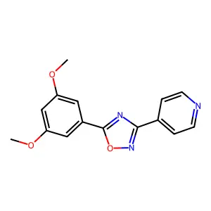 4-[5-(3,5-Dimethoxyphenyl)-1,2,4-oxadiazol-3-yl]pyridine structure