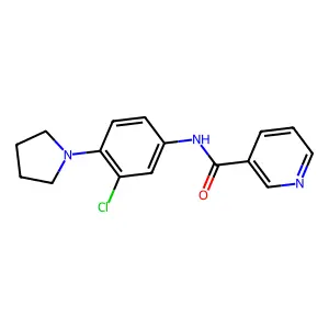 N-(3-Chloro-4-pyrrolidin-1-yl-phenyl)-nicotinamide structure