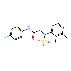 2-(2,3-dimethyl-N-methylsulfonylanilino)-N-(4-fluorophenyl)acetamide structure