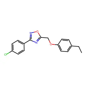 3-(4-Chlorophenyl)-5-[(4-ethylphenoxy)methyl]-1,2,4-oxadiazole structure