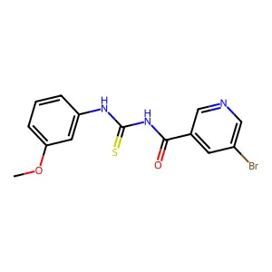 5-bromo-N-[(3-methoxyphenyl)carbamothioyl]pyridine-3-carboxamide structure