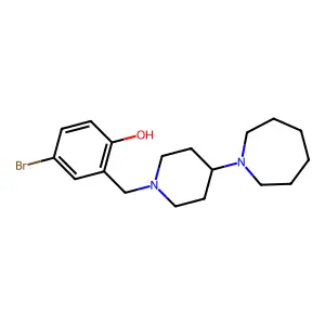 2-[[4-(Azepan-1-yl)piperidin-1-yl]methyl]-4-bromophenol structure