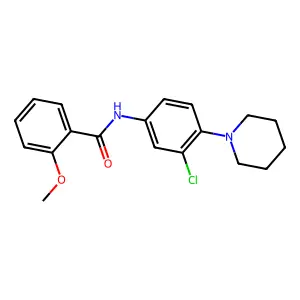 N-[3-chloro-4-(piperidin-1-yl)phenyl]-2-methoxybenzamide structure