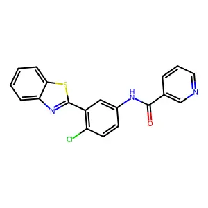 N-[3-(1,3-benzothiazol-2-yl)-4-chlorophenyl]pyridine-3-carboxamide structure