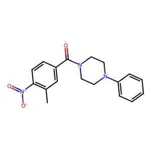 (3-Methyl-4-nitrophenyl)(4-phenylpiperazin-1-yl)methanone structure