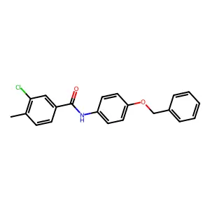 3-chloro-4-methyl-N-(4-phenylmethoxyphenyl)benzamide structure