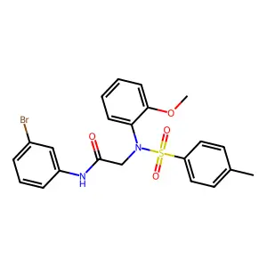 N-(3-bromophenyl)-2-(2-methoxy-N-(4-methylphenyl)sulfonylanilino)acetamide structure