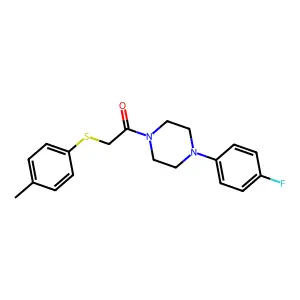 1-[4-(4-Fluorophenyl)piperazin-1-yl]-2-(4-methylphenyl)sulfanylethanone structure