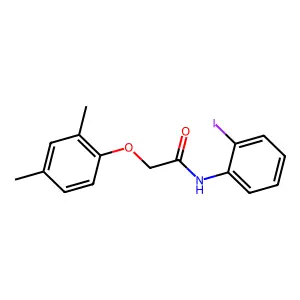 2-(2,4-dimethylphenoxy)-N-(2-iodophenyl)acetamide structure
