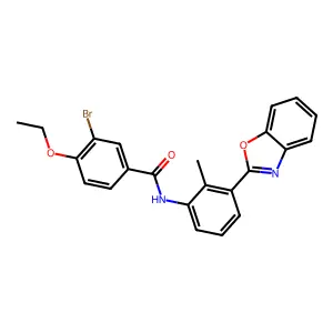 N-[3-(1,3-benzoxazol-2-yl)-2-methylphenyl]-3-bromo-4-ethoxybenzamide structure