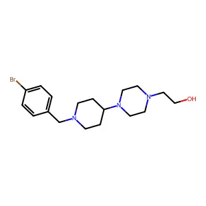 2-[4-[1-[(4-Bromophenyl)methyl]piperidin-4-yl]piperazin-1-yl]ethanol structure
