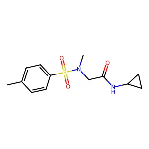 N-cyclopropyl-2-[methyl-(4-methylphenyl)sulfonylamino]acetamide structure