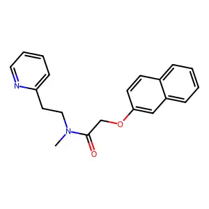 N-methyl-2-naphthalen-2-yloxy-N-(2-pyridin-2-ylethyl)acetamide structure
