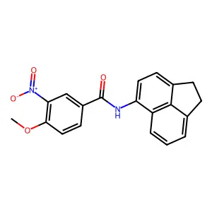 N-(1,2-dihydroacenaphthylen-5-yl)-4-methoxy-3-nitrobenzamide structure