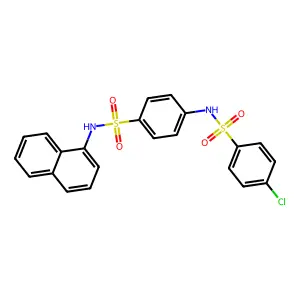4-[(4-chlorophenyl)sulfonylamino]-N-naphthalen-1-ylbenzenesulfonamide structure