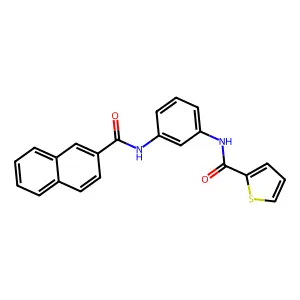 N-[3-(naphthalene-2-carbonylamino)phenyl]thiophene-2-carboxamide structure