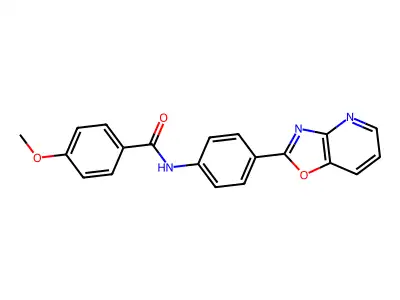4-methoxy-N-(4-[1,3]oxazolo[4,5-b]pyridin-2-ylphenyl)benzamide structure