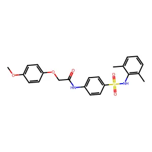 N-[4-[(2,6-dimethylphenyl)sulfamoyl]phenyl]-2-(4-methoxyphenoxy)acetamide structure