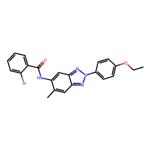 2-bromo-N-[2-(4-ethoxyphenyl)-6-methylbenzotriazol-5-yl]benzamide structure