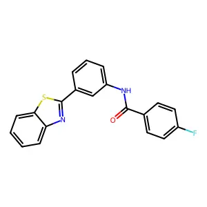 N-[3-(1,3-benzothiazol-2-yl)phenyl]-4-fluorobenzamide structure