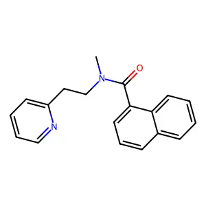 N-methyl-N-[2-(2-pyridinyl)ethyl]-1-naphthamide structure