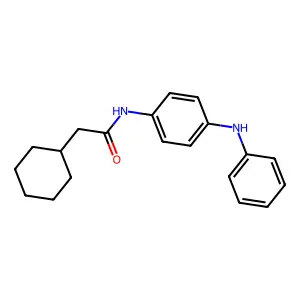 N-(4-anilinophenyl)-2-cyclohexylacetamide structure