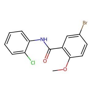 5-bromo-N-(2-chlorophenyl)-2-methoxybenzamide structure