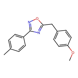 5-[(4-Methoxyphenyl)methyl]-3-(4-methylphenyl)-1,2,4-oxadiazole structure