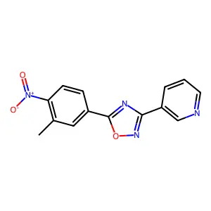 3-[5-(3-Methyl-4-nitrophenyl)-1,2,4-oxadiazol-3-yl]pyridine structure