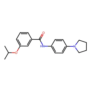 3-(propan-2-yloxy)-N-[4-(pyrrolidin-1-yl)phenyl]benzamide structure