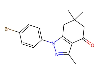 1-(4-Bromophenyl)-3,6,6-trimethyl-5,7-dihydroindazol-4-one structure
