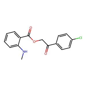 2-(4-Chlorophenyl)-2-oxoethyl 2-(methylamino)benzoate structure