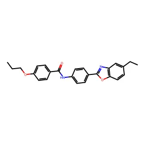 N-[4-(5-ethyl-1,3-benzoxazol-2-yl)phenyl]-4-propoxybenzamide structure