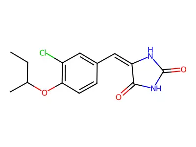 5-[(4-Butan-2-yloxy-3-chlorophenyl)methylidene]imidazolidine-2,4-dione structure