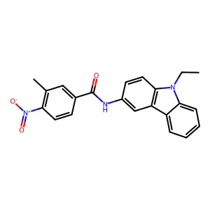 N-(9-ethylcarbazol-3-yl)-3-methyl-4-nitrobenzamide structure