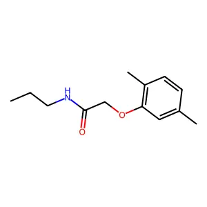 2-(2,5-dimethylphenoxy)-N-propylacetamide structure