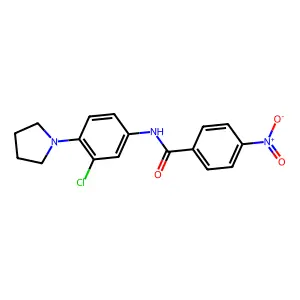 N-(3-chloro-4-pyrrolidin-1-ylphenyl)-4-nitrobenzamide structure