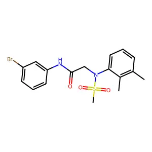 N-(3-bromophenyl)-2-(2,3-dimethyl-N-methylsulfonylanilino)acetamide structure