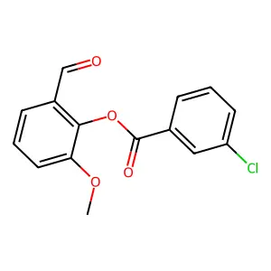 2-Formyl-6-methoxyphenyl 3-chlorobenzoate structure