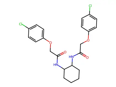 2-(4-chlorophenoxy)-N-[2-[[2-(4-chlorophenoxy)acetyl]amino]cyclohexyl]acetamide structure