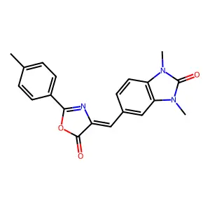 1,3-Dihydro-1,3-dimethyl-5-[[2-(4-methylphenyl)-5-oxo-4(5H)-oxazolylidene]methyl]-2H-benzimidazol-2-one structure