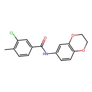 3-chloro-N-(2,3-dihydro-1,4-benzodioxin-6-yl)-4-methylbenzamide structure