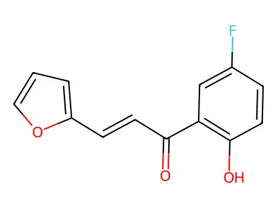 2-Propen-1-one, 1-(5-fluoro-2-hydroxyphenyl)-3-(2-furanyl)- structure