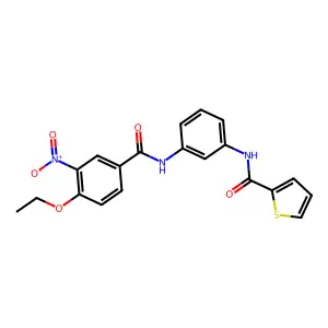 N-[3-[(4-ethoxy-3-nitrobenzoyl)amino]phenyl]thiophene-2-carboxamide structure